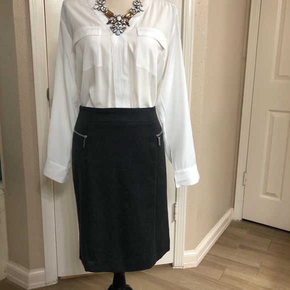Michael Kors Dresses & Skirts - Gray Michael Kors Pencil Skirt Sz 12